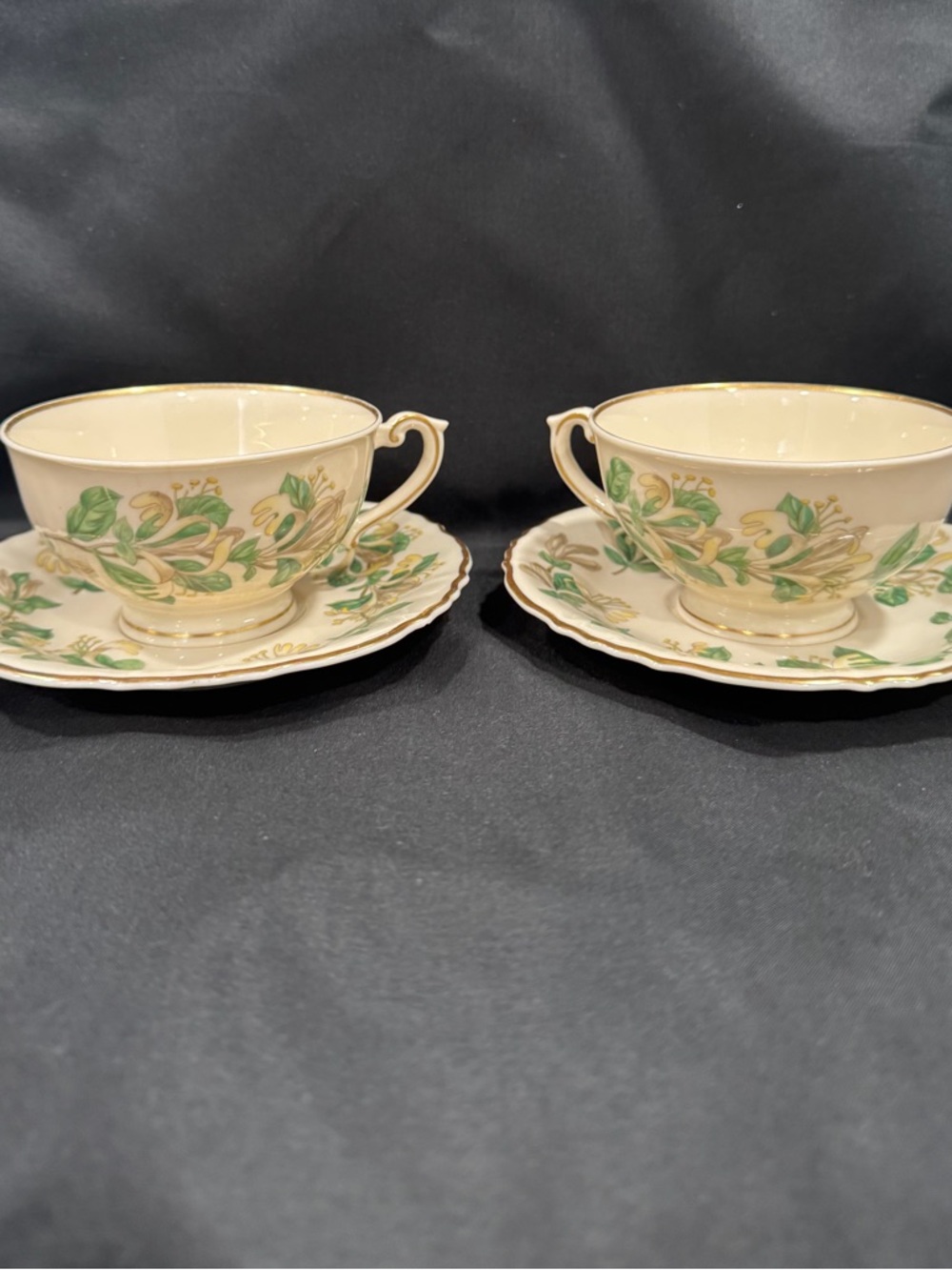 Vintage Syracuse China Honey Suckle Plate and Saucer Restaurant Ware Set Of 2